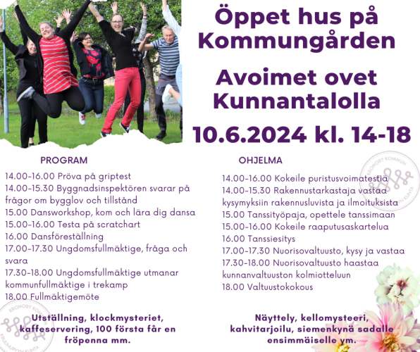 oeppet hus avoimet ovet tidtabell 2024 fb